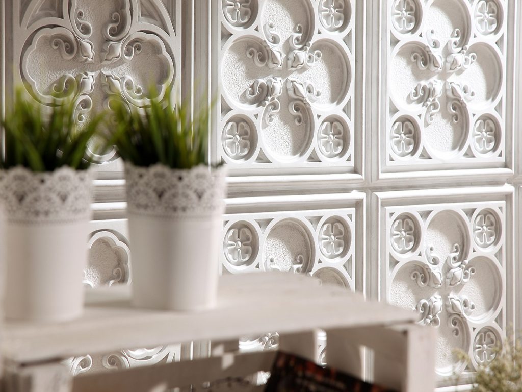 1000 Alhambra Decorative Wall faux stone panel close up