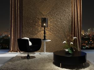 360 Ochre Deluxe Stone panel Feature wall living room
