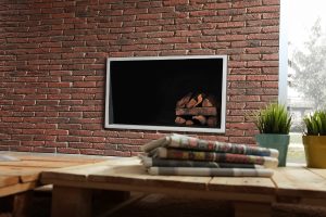 Panel Stone Aged Red Adobe Brick wall cladding Fireplace (561)