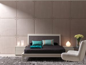 920 Castered Concrete stone panels bedroom