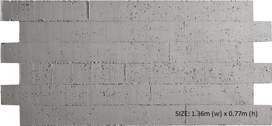 RUSTIC CONCRETE PANEL - SIZE